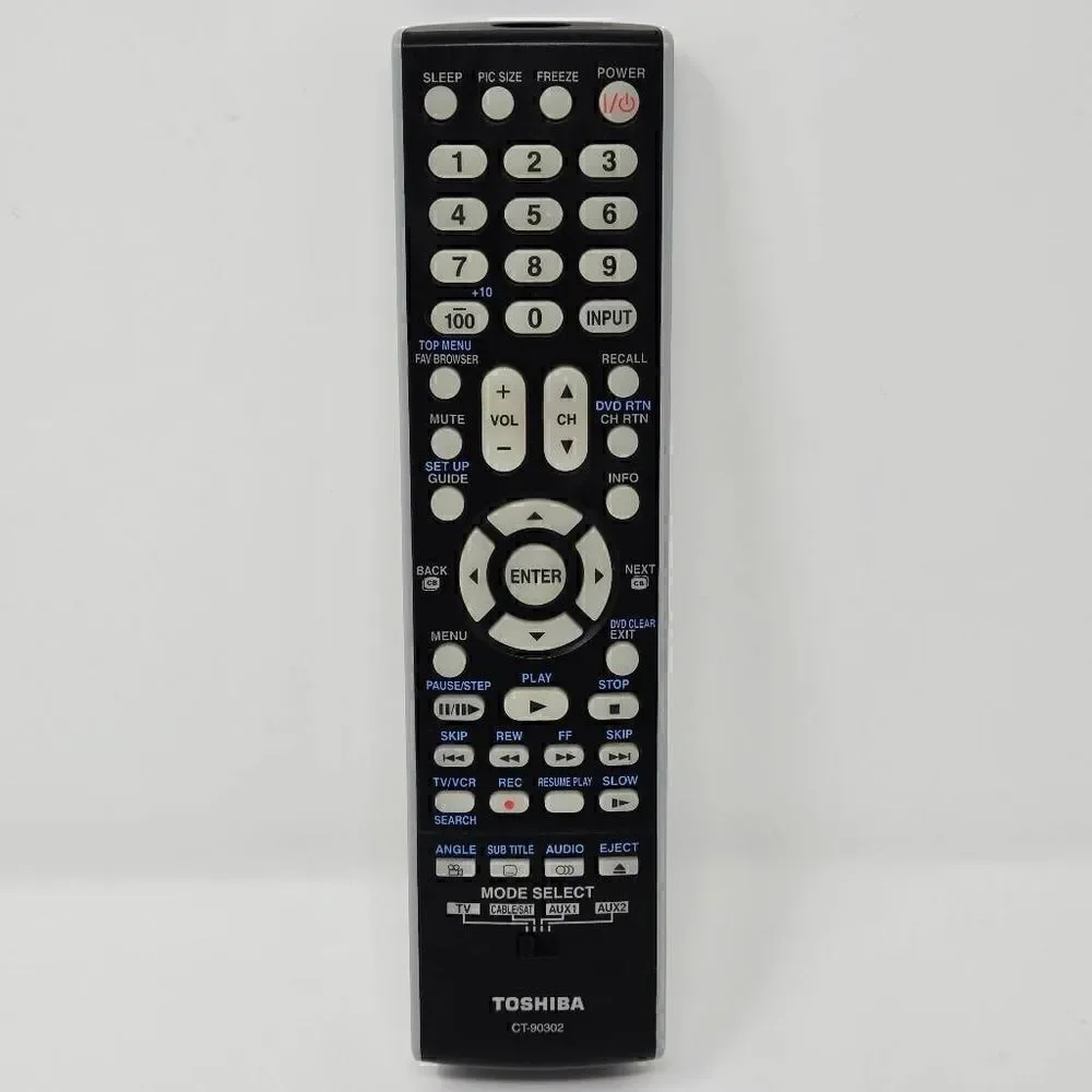 TOSHIBA CT-90302 TV REMOTE CONTROL 42AV500U 37RV530U 32CV510U 40RV52U 26AV502U